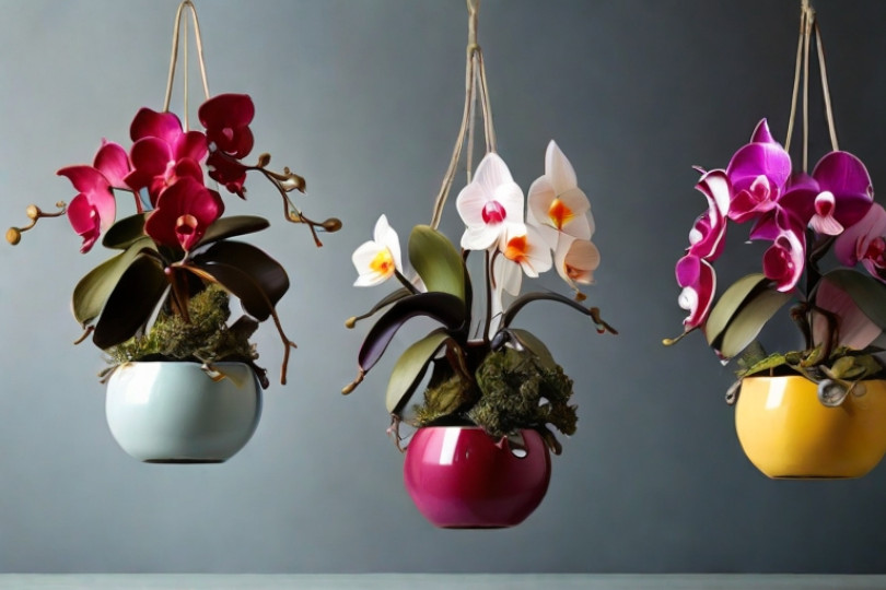 Hanging orchid planter