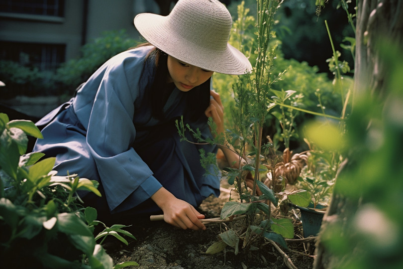 Japanese gardening tools used by