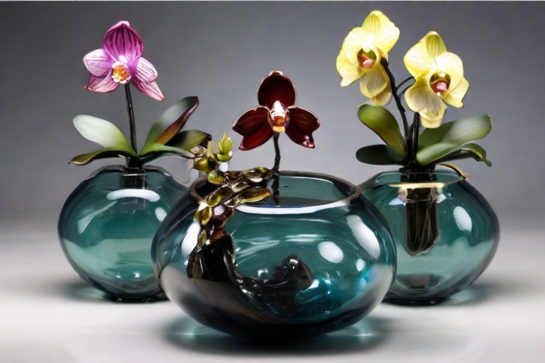 glass flower pots