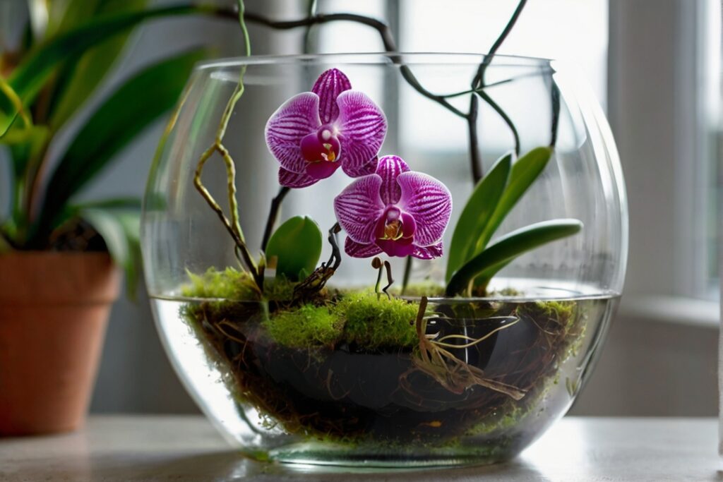 Clear orchid pots